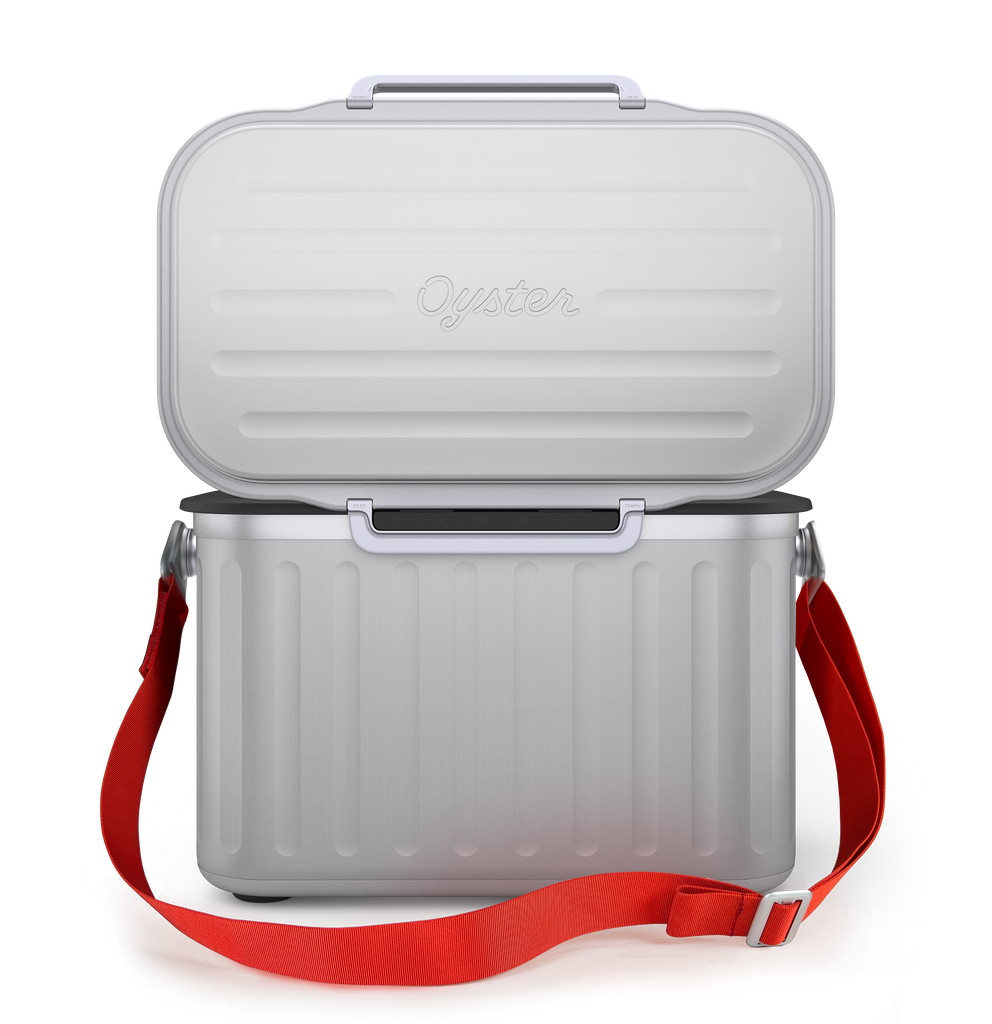 back view of open cooler box